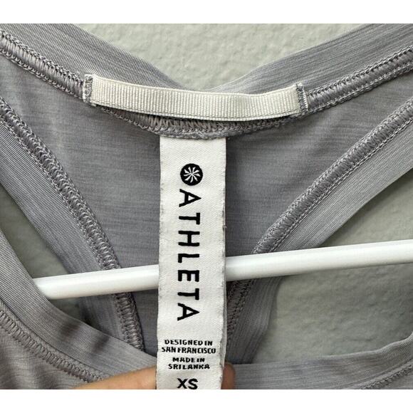Athleta Ultimate Training Tank Top Womens XS Gray Racerback Activewear Gym - Picture 6 of 7